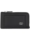 Valentino Garavani Men "vlogo Signature" Leather Coin Purse In Black
