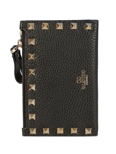 Valentino Garavani Valentino Coin Purse/card Case | Rockstud In Black