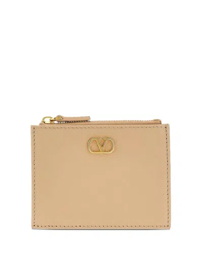 Valentino Garavani Coin Purse/card Case Rose Sand In Pink