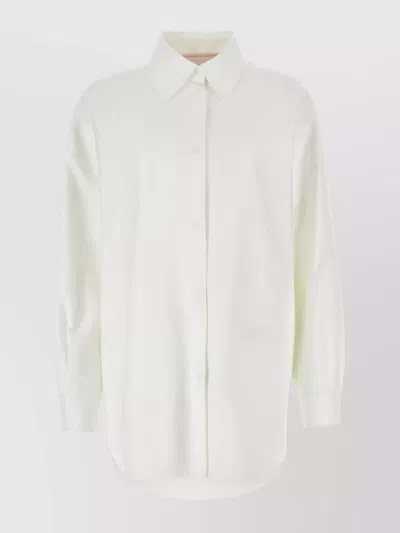 Valentino Garavani White Cotton Blend Oversize Shirt