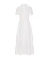 Valentino Broderie-anglaise Midi Dress In Ivory