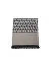 Valentino Collide With A Logo Scarf In Gray
