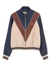 Valentino Garavani Zip-up Sweatshirt With Vlogo Patch In Blue