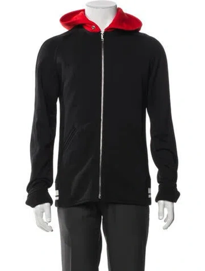 Pre-owned Valentino Colorblock Pattern Bomber Jacket In Black