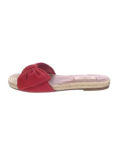 Pre-owned Valentino Garavani Colorblock Pattern Espadrilles In Red