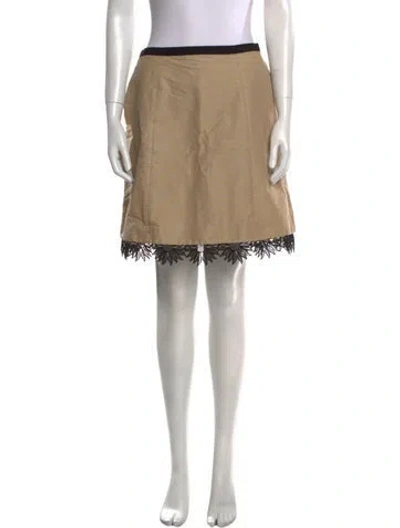 Pre-owned Valentino Colorblock Pattern Mini Skirt In Neutral