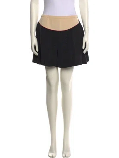 Pre-owned Valentino Colorblock Pattern Mini Skirt In Neutral