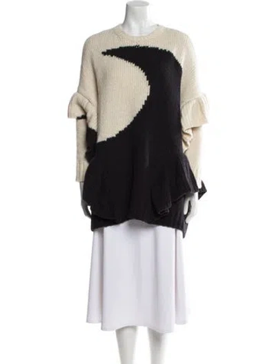 Pre-owned Valentino Colorblock Pattern Scoop Neck Sweater