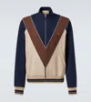Valentino Garavani Zip-up Sweatshirt With Vlogo Patch In Blue