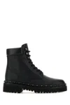 Valentino Studded Calfskin Chunky Sole Ankle Boots In Nero