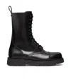 Valentino Camden Combat Boot In Black