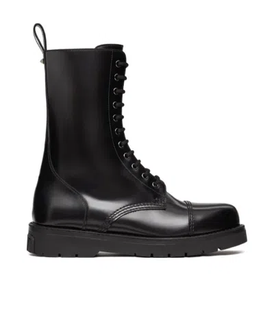 Valentino Garavani Combat Boot Vg Camden Boots In Black