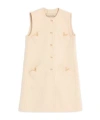 Valentino Wool-cashmere Vgold Sleeveless Coat In Neutral
