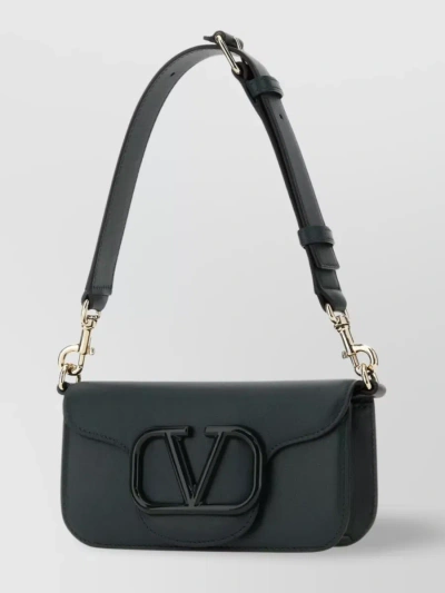 Valentino Garavani Compact Locò Shoulder Bag In Black