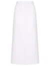 Valentino Compact Popeline Skirt In White