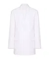 Valentino Single Breast Cotton Jacket In White