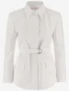 Valentino Compact Poplin Caban In White