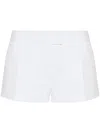 Valentino Tailored Cotton Shorts In 白色