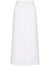 Valentino Compact Popeline Skirt In White