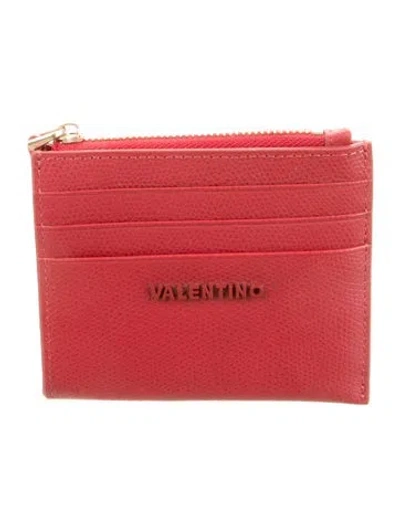 Pre-owned Valentino Garavani Compact Wallet In Red
