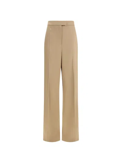 Valentino Concealed-fastening Trousers In Neutral