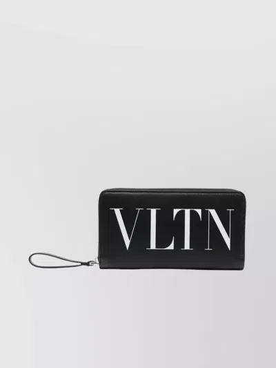 Valentino Garavani Continental Wallet Wrist Strap In Black