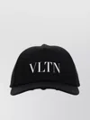 Valentino Contoured Brim Cap With Adjustable Strap In Black