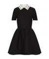 Valentino Wool And Silk-blend Crepe Mini Dress In Black