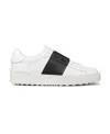 Valentino Open Sneakers With Contrasting Panel And Studded Heel In White