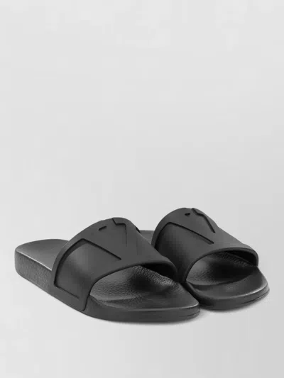 VALENTINO GARAVANI COOLSIDE LOGO SLIDES OPEN TOE DESIGN