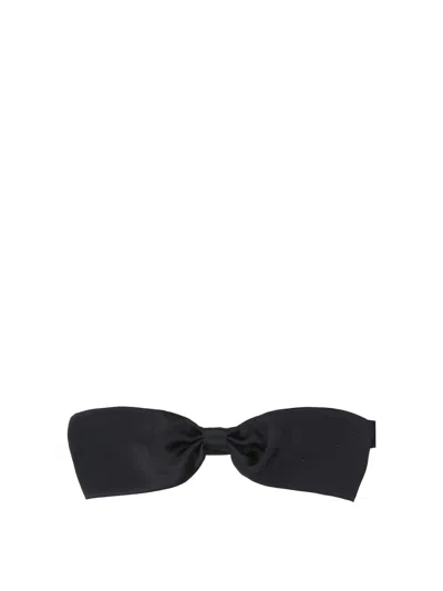 Valentino Garavani Papillon Annodato In Seta In Black