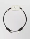 Valentino "cord And Metal Accents" Bracelet In Black
