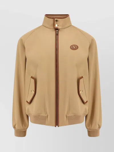 Valentino Cotton And Leather Jacket