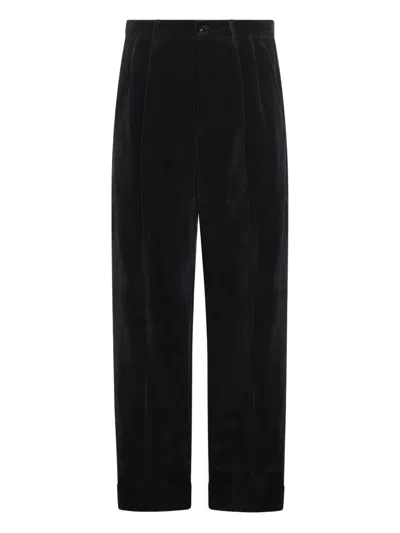 VALENTINO VALENTINO COTTON AND LINEN BLEND TROUSERS