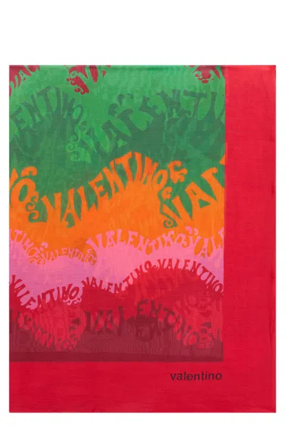 Valentino Cotton And Silk Scarf In Multi