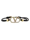 Valentino Cotton And Swarovski Crystal "vlogo Signature" Bracelet