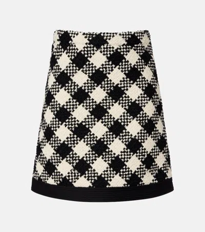 VALENTINO COTTON AND WOOL-BLEND TWEED MINISKIRT