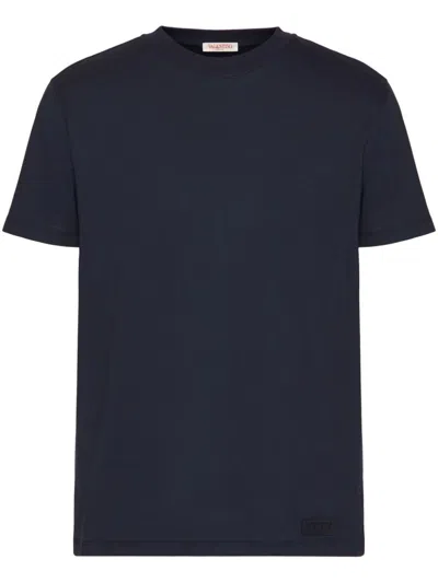 VALENTINO VALENTINO COTTON APPLIQUÉ CREWNECK