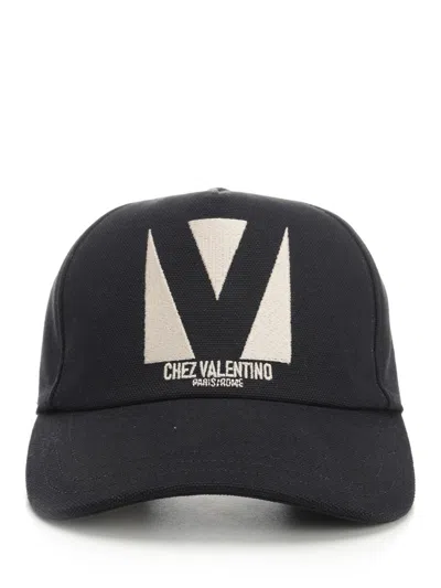 Valentino Garavani Cotton Baseball Hat In Gold