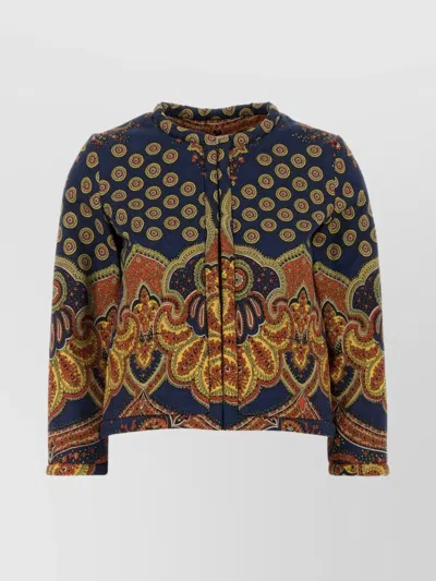 VALENTINO COTTON BLAZER WITH PRINTED INTRICATE PATTERN