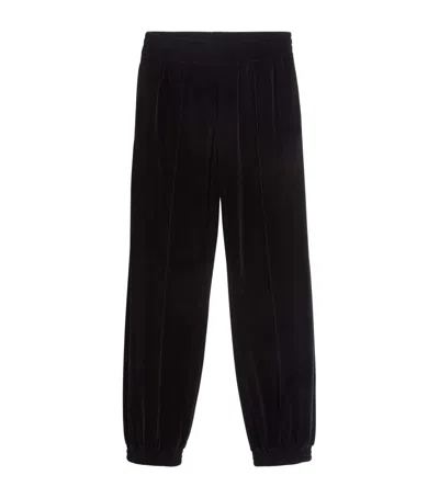 Valentino Logo-patch Chenille Track Pants In Black