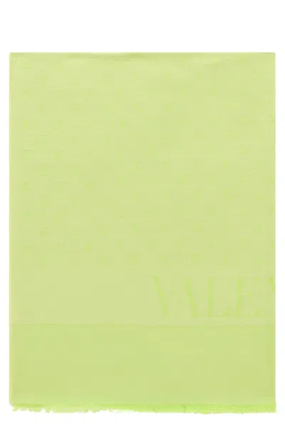 Valentino Cotton Blend Scarf In Green