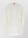 Valentino Garavani White Cotto Blend Shirt Dress In White