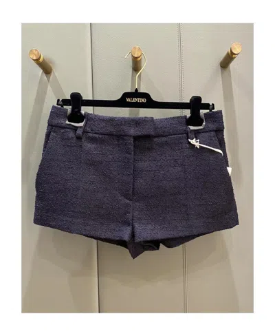 Valentino Cotton-blend Shorts In Black