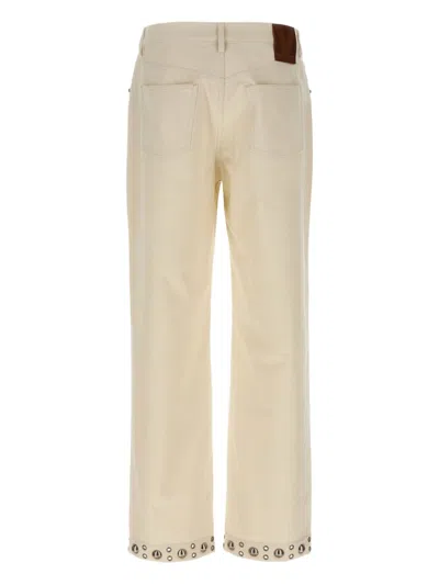 Valentino Cotton Bull Trousers In Animal Print
