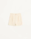 Valentino Butter-coloured Bermuda Shorts With Turn-ups In Shell