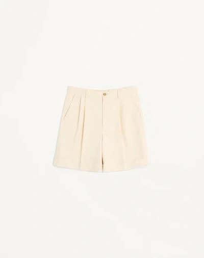 VALENTINO VALENTINO COTTON CANVAS CUFFED BERMUDA SHORTS