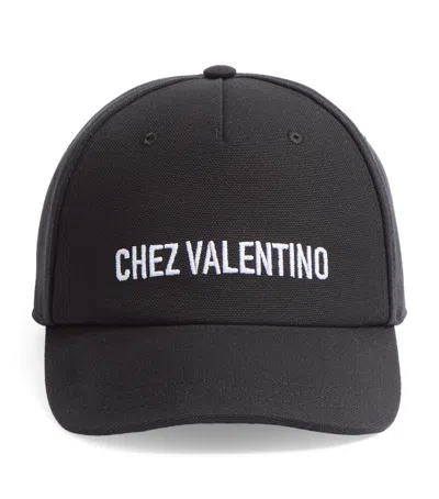 VALENTINO GARAVANI COTTON CHEZ VALENTINO BASEBALL CAP