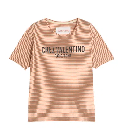 VALENTINO COTTON CHEZ VALENTINO STRIPED T-SHIRT