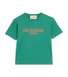 Valentino Cotton T-shirt With Chez Print In Green